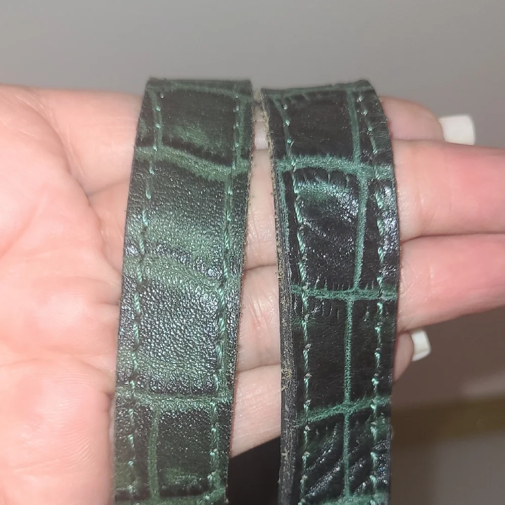 Patricia Nash Green Crocodile Embossed Satchel 10th Year Anniversary W/ Dustbag - Picture 9 of 11